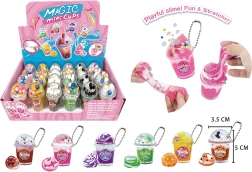 Breloc cu mini slime în pahar