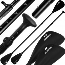 Pagaie pliabilă și reglabilă 2‑în‑1 Blade, neagră