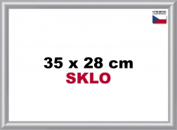 Ramă din plastic argintie 35x28 cm