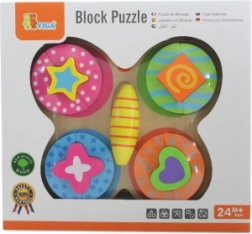 VIGA puzzle din lemn fluture pentru copii (13 piese)
