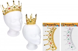 Coroană de carnaval în culoarea aurie/argintie