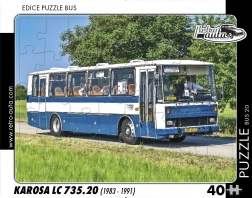 Puzzle Retro Mașini – autobuz Karosa LC 735.20, 40 piese