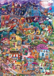 Puzzle HEYE Happy Town: Bună seara! 1000 de piese