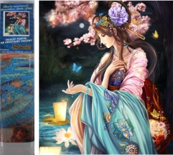 Pictură cu diamante Regina fluturilor 30x40cm