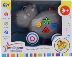 Hipopotam de tras pe baterii pentru copii