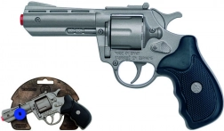 Revolver de poliție metalic argintiu, metalic, 8 focuri