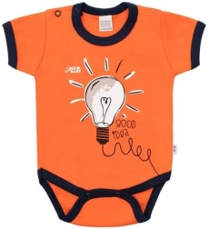 Body pentru bebeluși din bumbac cu mânecă scurtă New Baby Happy Bulbs
