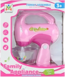 Mixer de jucărie din plastic, pe baterii, cu lumină și sunet