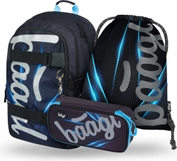 Set școlar Baagl Skate Bluelight – rucsac, penar și săculeț