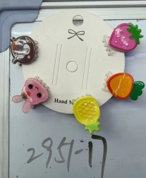 Agrafe de păr cu motive fructate, set de 5 buc