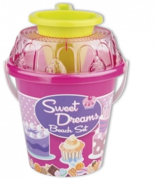 Androni set pentru nisip cu pâlnie, mărime medie – Roz