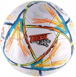 minge de fotbal colorată mărimea 5, cusută din piele, 23 cm