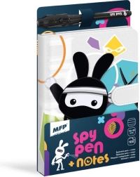 Caiet de notițe cu magnet SPY NOTES - iepure ninja negru