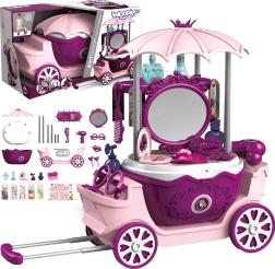 Salon cosmetic pentru copii WOOPIE în valiză pe roți, 4 în 1, cu 31 de accesorii