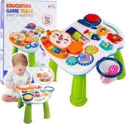 Măsuță educațională interactivă 6‑în‑1 cu lumini și sunete