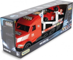 Magic Truck Sport Formula 1 camion iluminat cu remorcă și 2 mașini F1