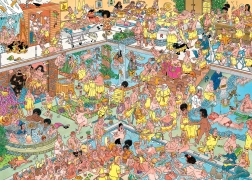 Puzzle JUMBO Jan van Haasteren - Un fel diferit de wellness 1000 piese