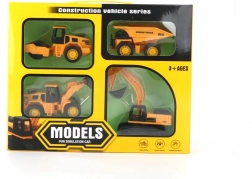 Set vehicule de construcție cu funcție pull back