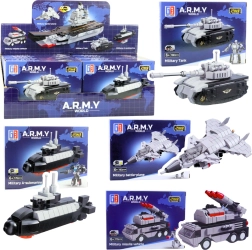 Set de construcție armată 2‑în‑1 – vehicule militare și robot