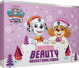 Calendar advent pentru copii cu produse cosmetice Patrula Cățelușilor, roz