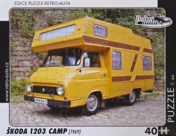 Puzzle Retro Auto Škoda 1203 Camp 40 piese