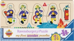 Puzzle din lemn cu Pompierul Sam și prietenii Ravensburger
