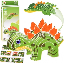 Puzzle 3D model din carton – dinozaur stegozaur DIY