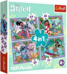 Puzzle Lilo & Stitch 4in1 Ziua Nebună Trefl