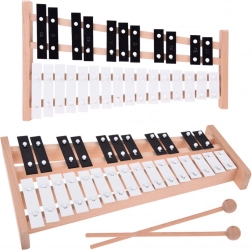 Clopoței cromatici din lemn cu 27 de sunete și bețe