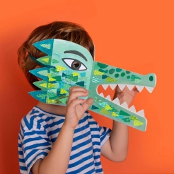 Londji mască cu autocolante Be Wild! crocodil