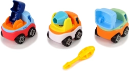 Set de construcție cu 3 mașinuțe şi șurubelniță