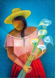 Puzzle femeie cu crini 1000 piese BLUEBIRD