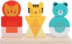 Petit Collage puzzle din lemn cu animăluțe