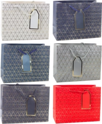 Pungă cadou cu linii aurii