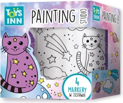 Cana ceramică pentru colorat cu motiv de pisică