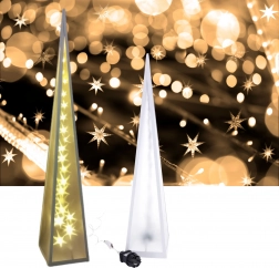 Piramidă LED stele rotative 16*16*90cm