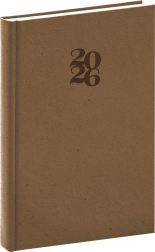 NOTIQUE agendă zilnică Essenza 2026, culoare alună, 15 x 21 cm