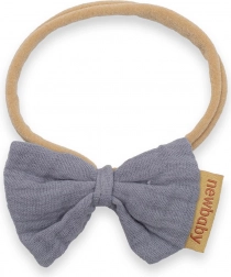 Bentiță muselin pentru bebeluși New Baby gri