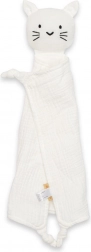 doudou din muselină New Baby pisicuță albă