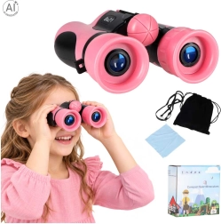 Binoclu pentru copii 8x21 cu husă, roz