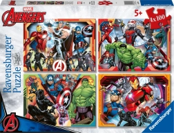 Puzzle Puternicii Avengers 4x100 piese Ravensburger