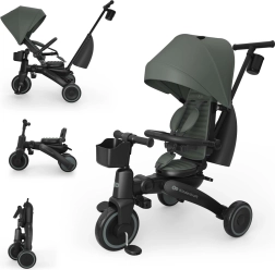Kinderkraft jazz 3 tricicletă pliabilă pentru copii verde (9 luni+)