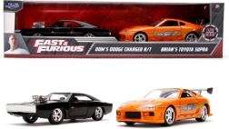 modele auto metalice Fast & Furious twin pack Toyota Supra și Dodge Charger 1:32