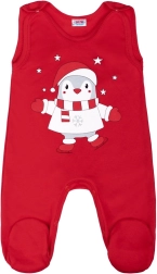 Salopetă din bumbac New Baby Winter Penguin 80 (9–12 luni)