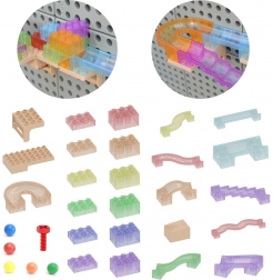 Set de construcție Pista de bile Masterkidz STEM 120 de piese