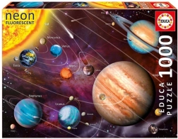 Puzzle 1000 piese Sistemul Solar Neon