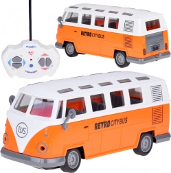 Autobuz RC retro cu iluminare – model cu telecomandă RETRO CITY BUS