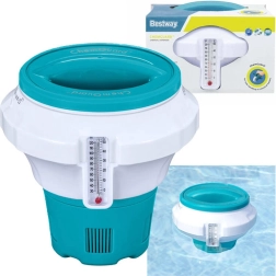 Dozator plutitor de substanțe chimice pentru apa din piscină cu termometru