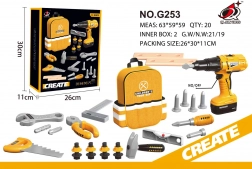 Set galben pentru micul meșter cu rucsac