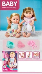 Păpușă cu păr lung și accesorii 33 cm